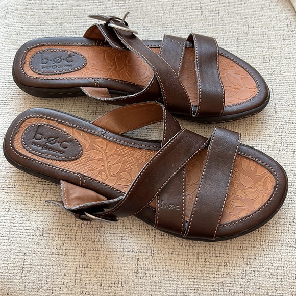 b.o.c BORN CONCEPTS - brown leather strappy sandal- EUC- minimal wear- size 7M - Picture 2 of 6